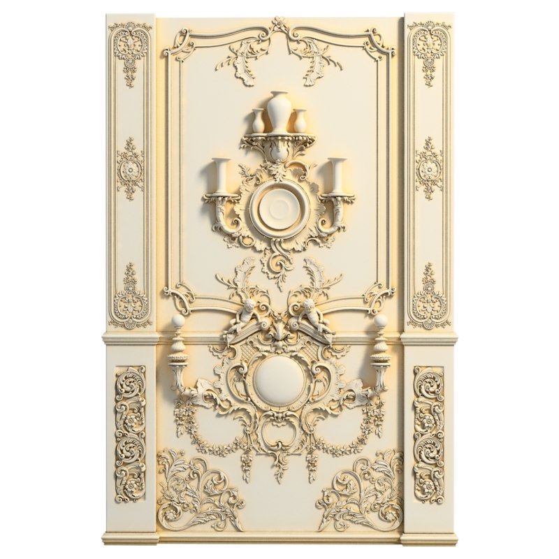 classic wall decor 3d model