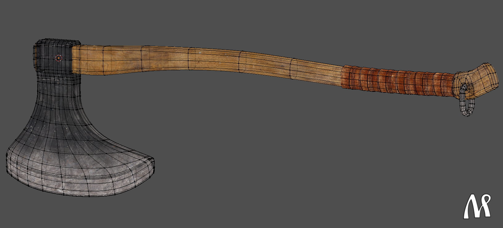 3d rugged woodcutter s axe weapon