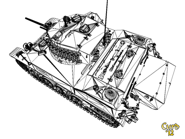 3d model stuart tank m5a1 wwii