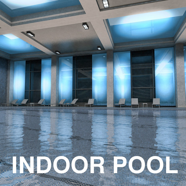 3d model rectangular swimming pool