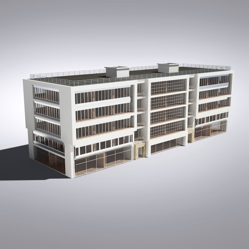 modern generic building 3d model