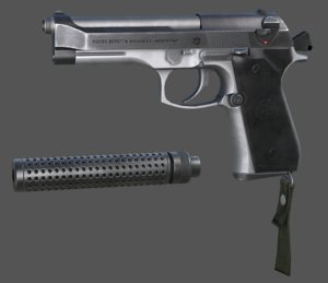 m9 pistol beretta 3d max