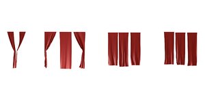 individual curtain 3d obj