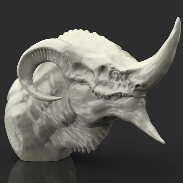 free printable dragon head 3d model