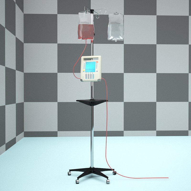 iv intravenous pump machine 3d max