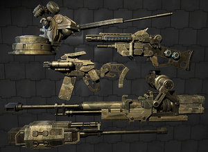 3d model of weapon gun