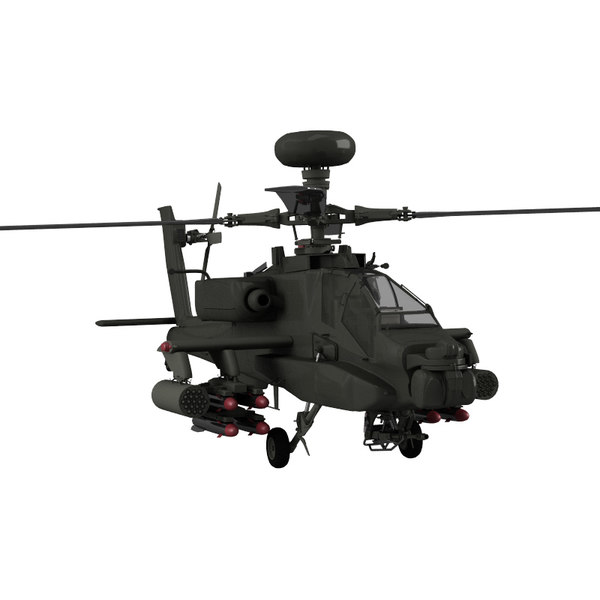 3d model apache helicopter