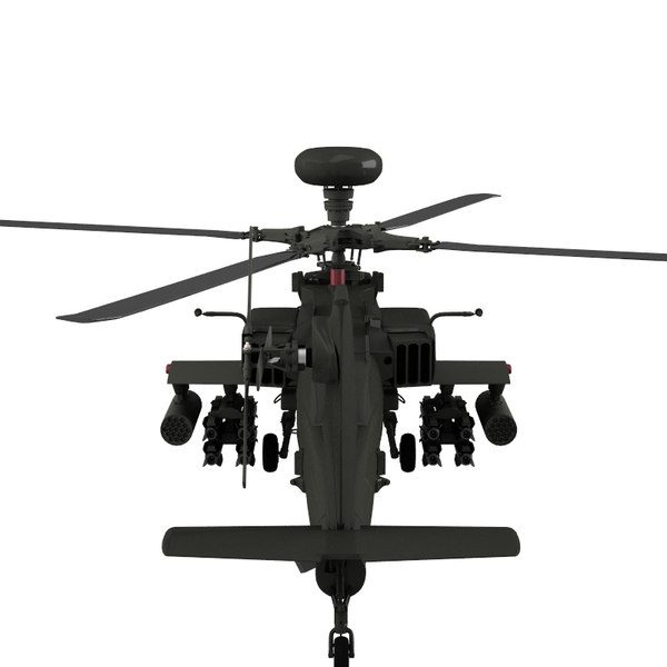 3d model apache helicopter