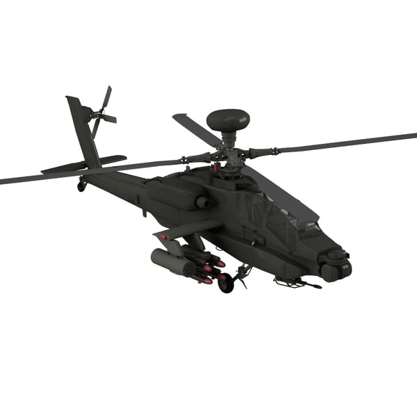 3d model apache helicopter