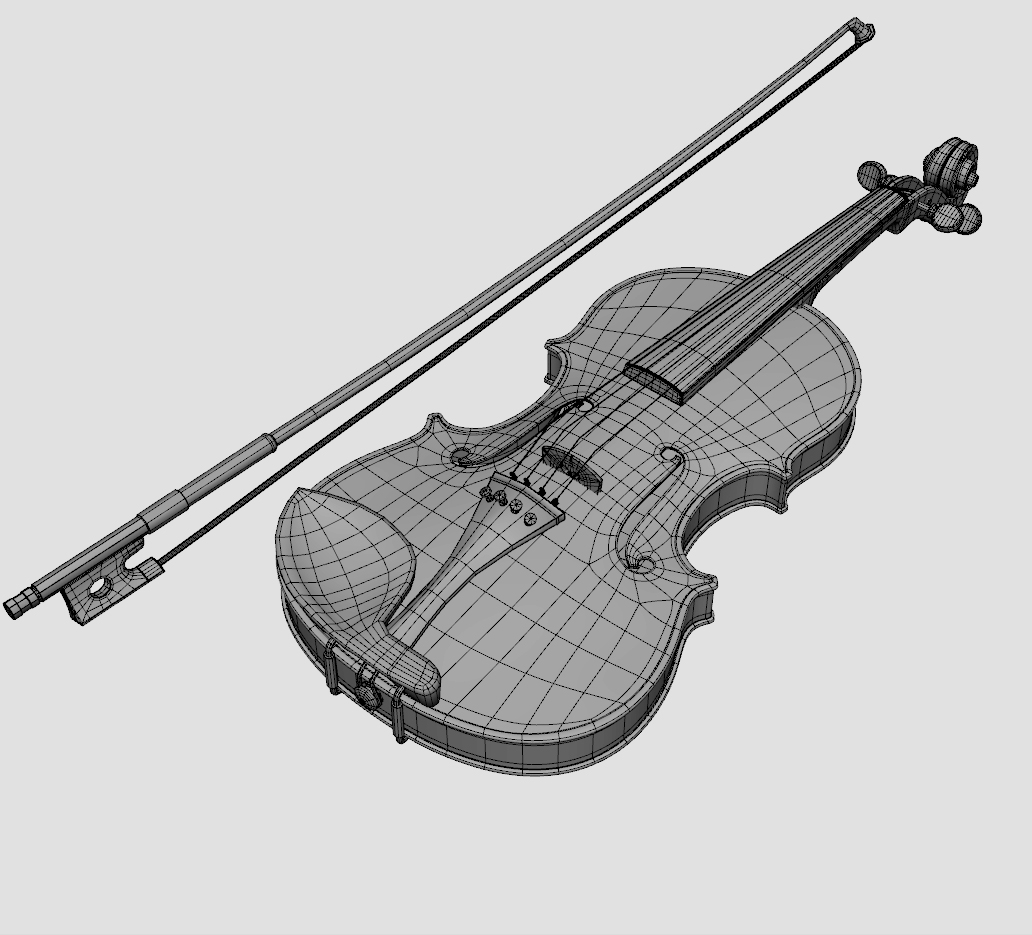 小提琴3d模型
