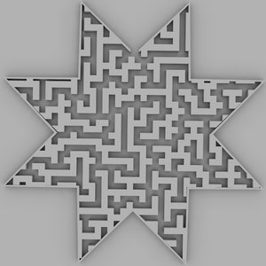3ds max square labyrinth