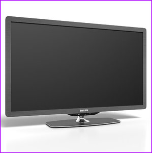 philips flat screen tv 3d model