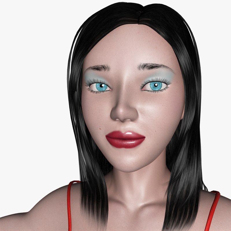 ella realistic female character 3d model