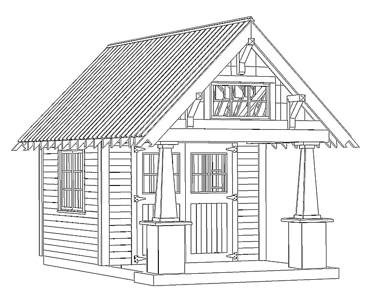 3d shed house model