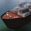 cargo ship port crane 3d max