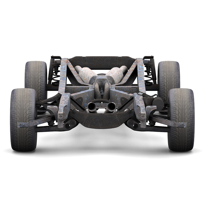 car chassis engine 2 3d model