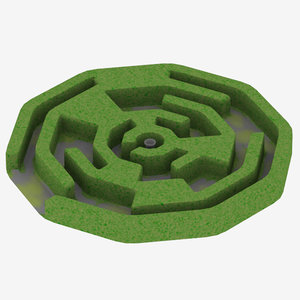 obj circle labyrinth uv-mapped uv