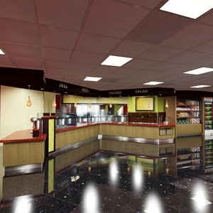 3d hospital lunch dinner model