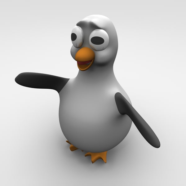 3d cute penguin model