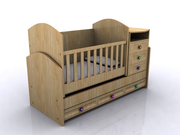 baby crib with cabinet