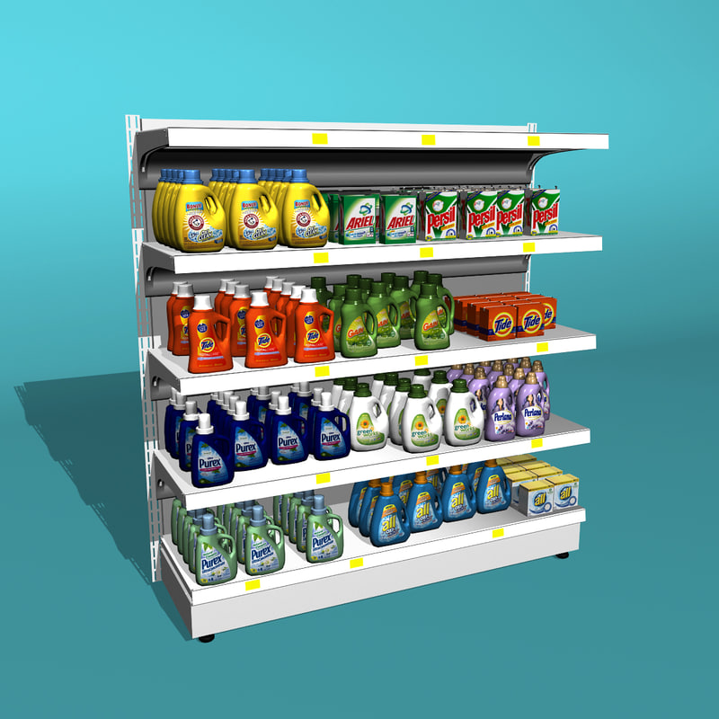 detergent shelf 3d max