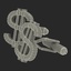 cufflinks dollar sign 3d model