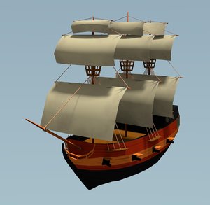 3d model pirate ship