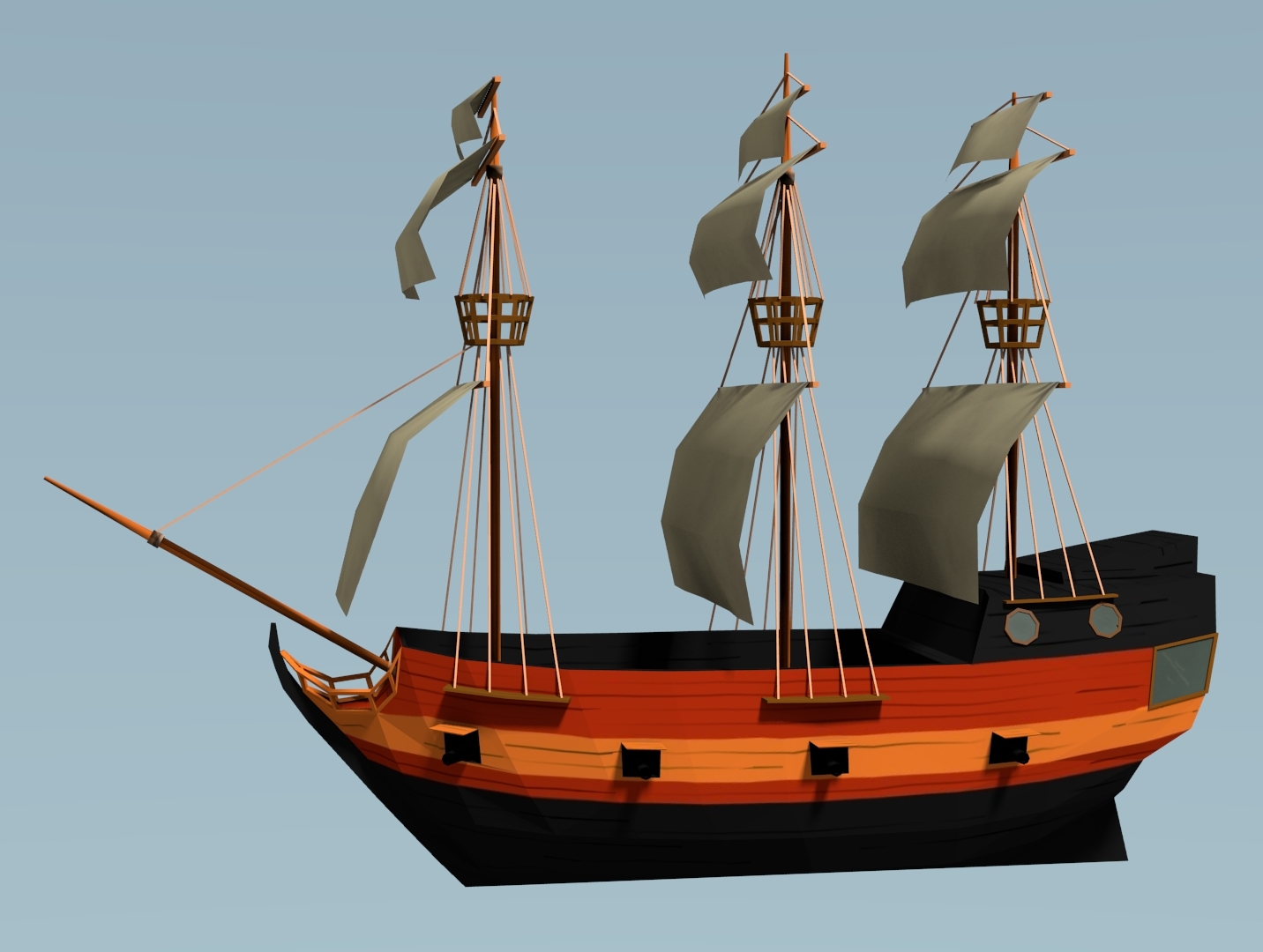 3d model pirate ship