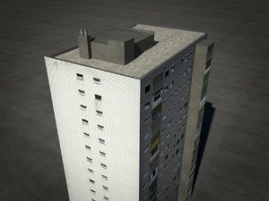 3d model block tower