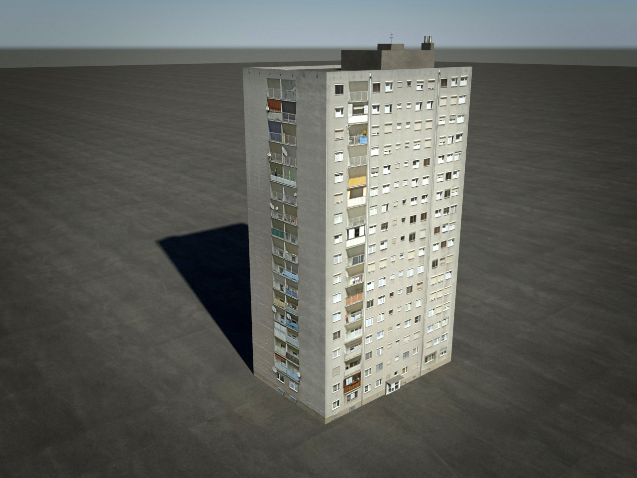 3d model block tower