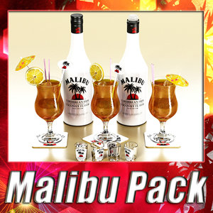 malibu bottle cocktail shot s