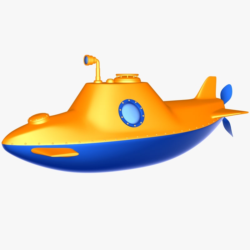 3d cartoon submarine