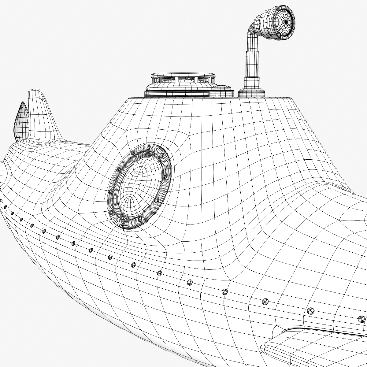 3d cartoon submarine