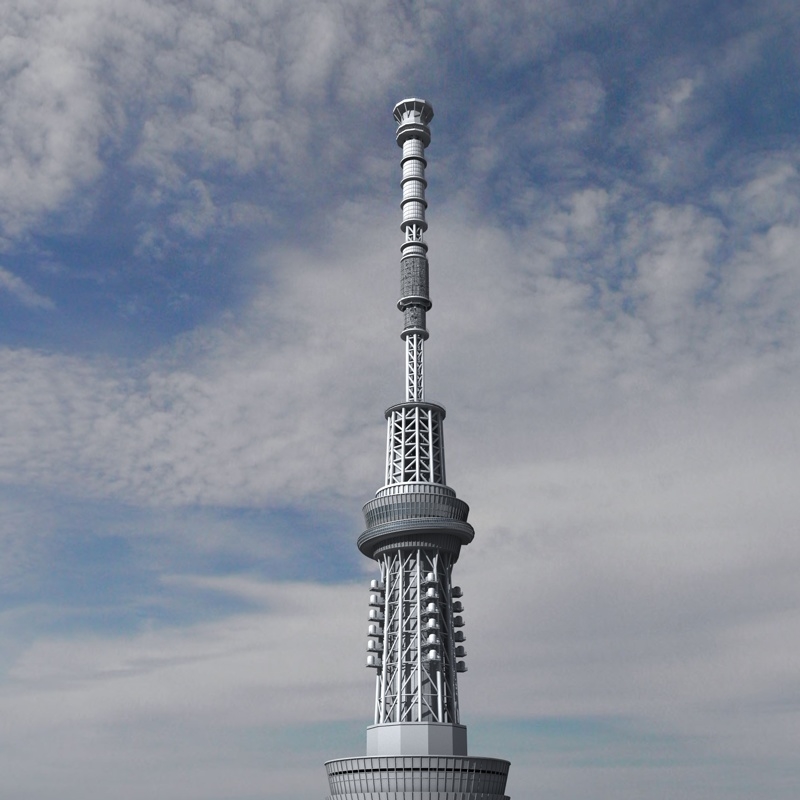 tokyo skytree tower 3d 3ds