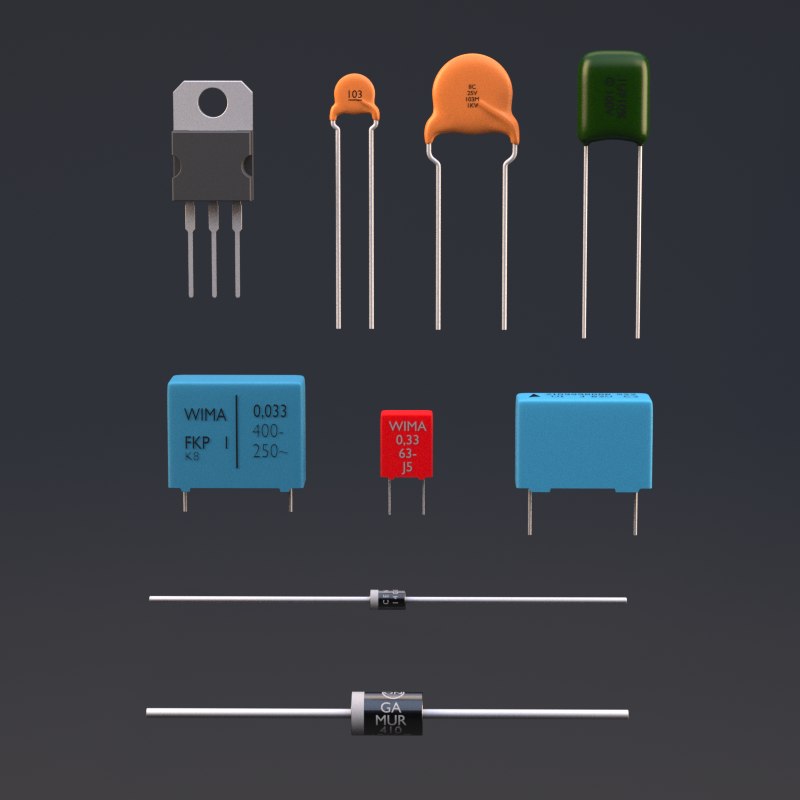  3d  electronic  components model 