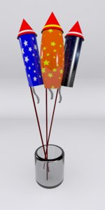 3d fireworks work model