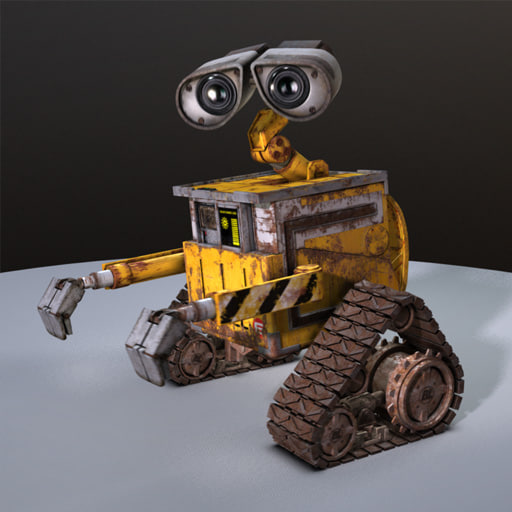 free rigged wall e 3d model 