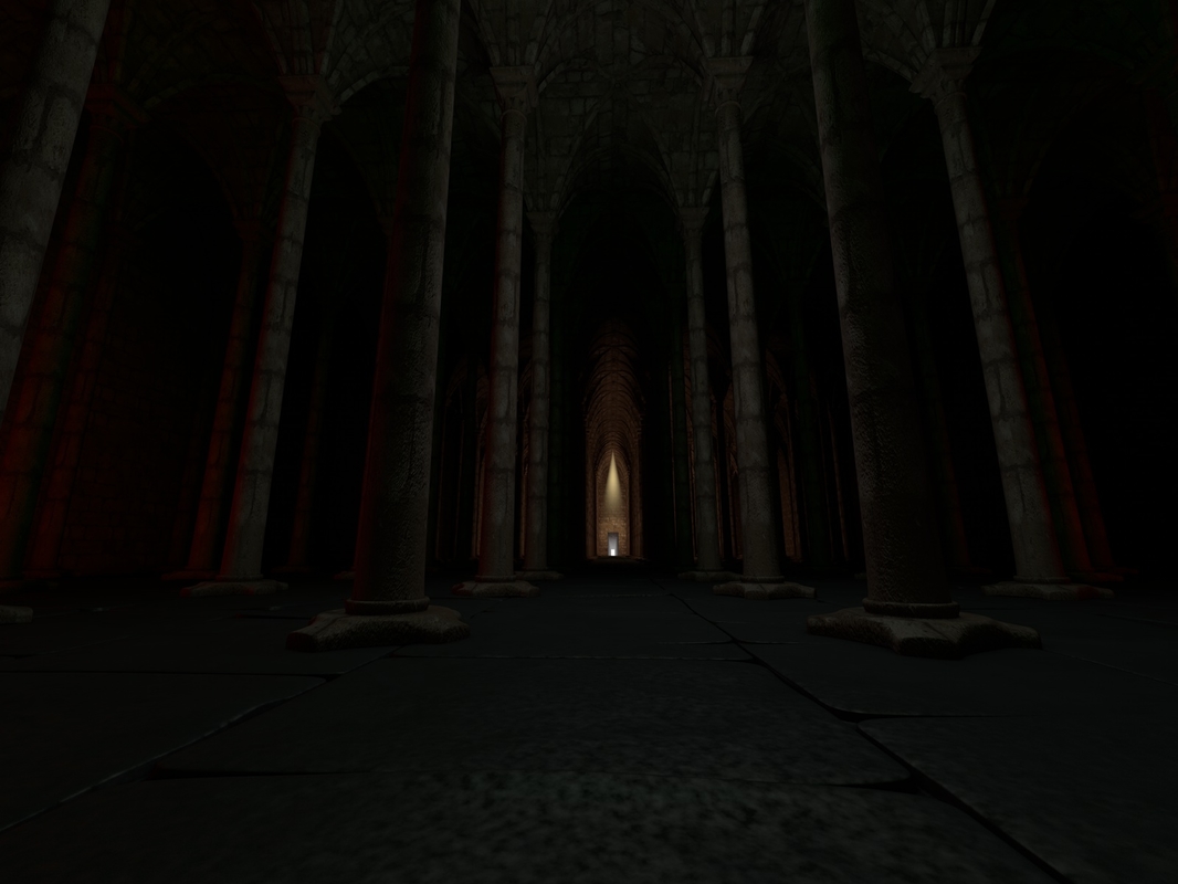 underground gothic vault 3d c4d