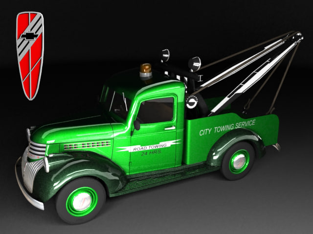 3d tow truck chevrolet 1946 model