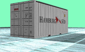 3d teu shipping container