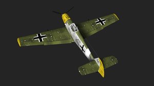 messerschmitt me-109e fighter 3d obj
