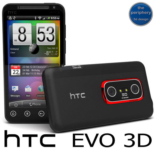 Htc Evo Smartphone 3d Max