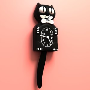 old kit cat clock 3d model