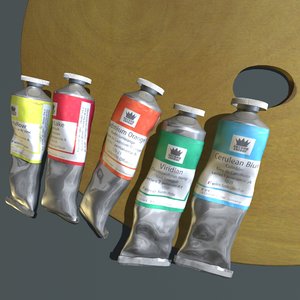 3dsmax oil paint tubes palette