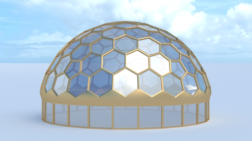 hexagon dome model