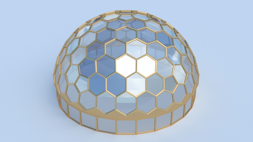 hexagon dome model