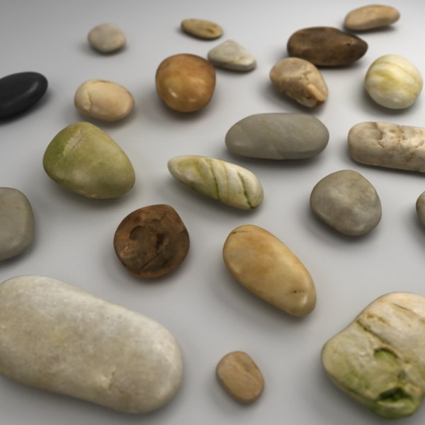 3d model river rocks