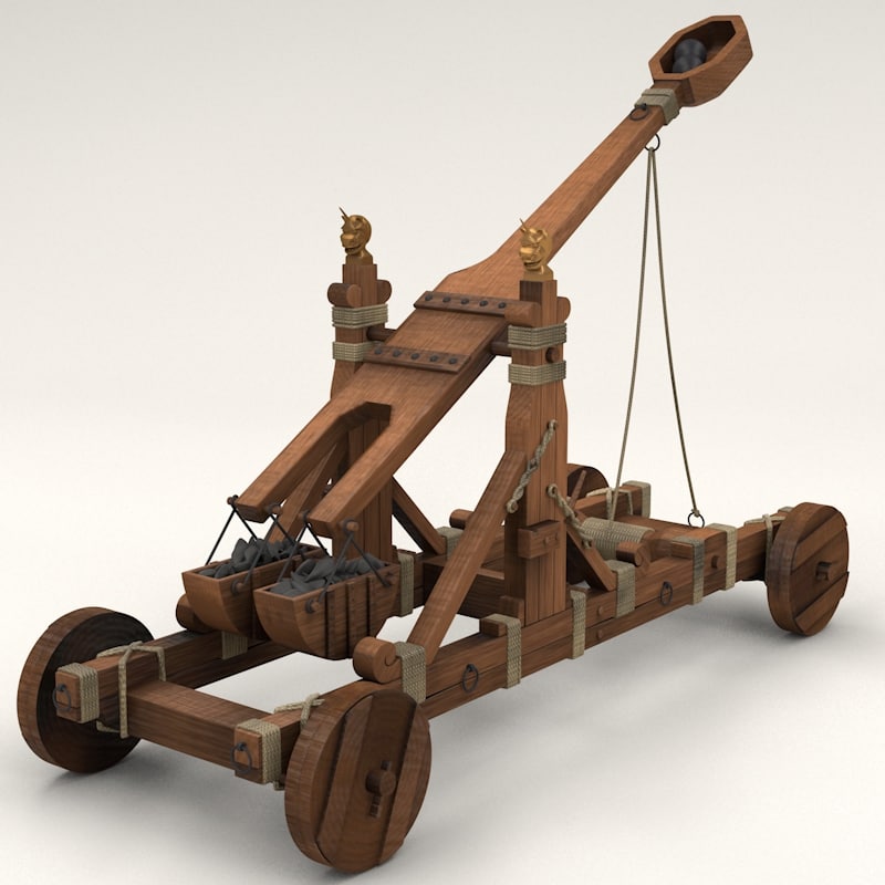 Ancient Norman Catapult 3d Model