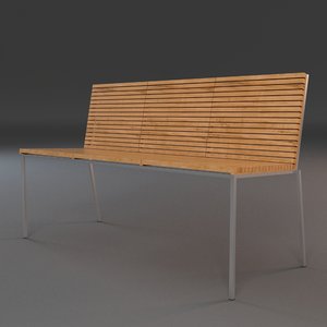 outdoor bench 3d model