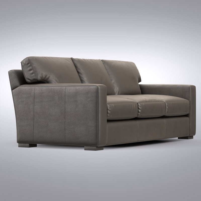 Crate And Barrel Axis Leather 3 Seat Queen Sleeper Sofa